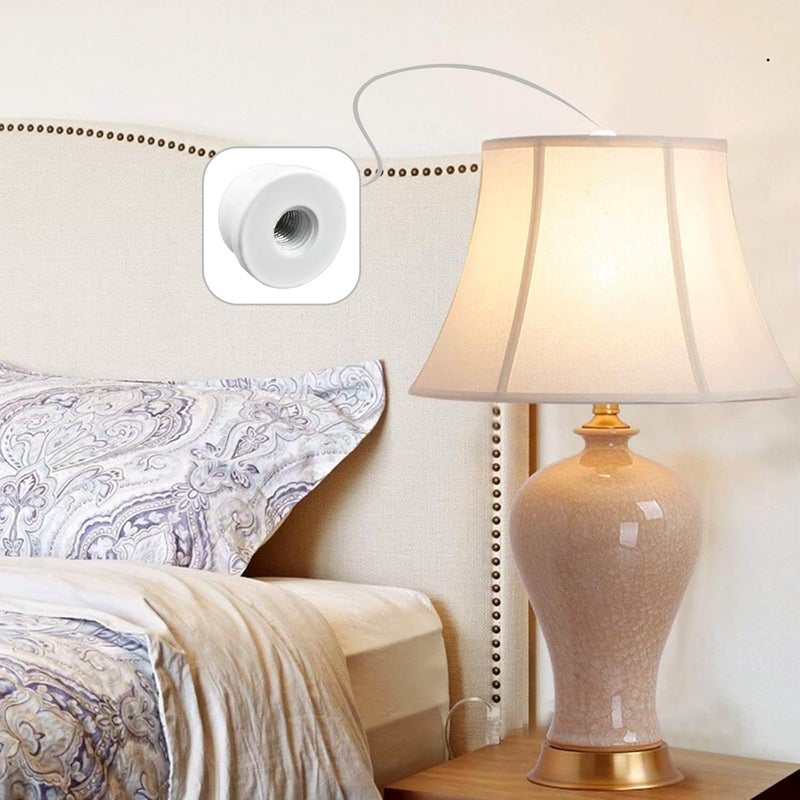 MARRTEUM 1/2 Inch Tall Lamp Finial Tapped 1/4-27 Knob Lamp Accessories for Lamp Shade Holder Harp Tops, White, 2PCS - Image 5
